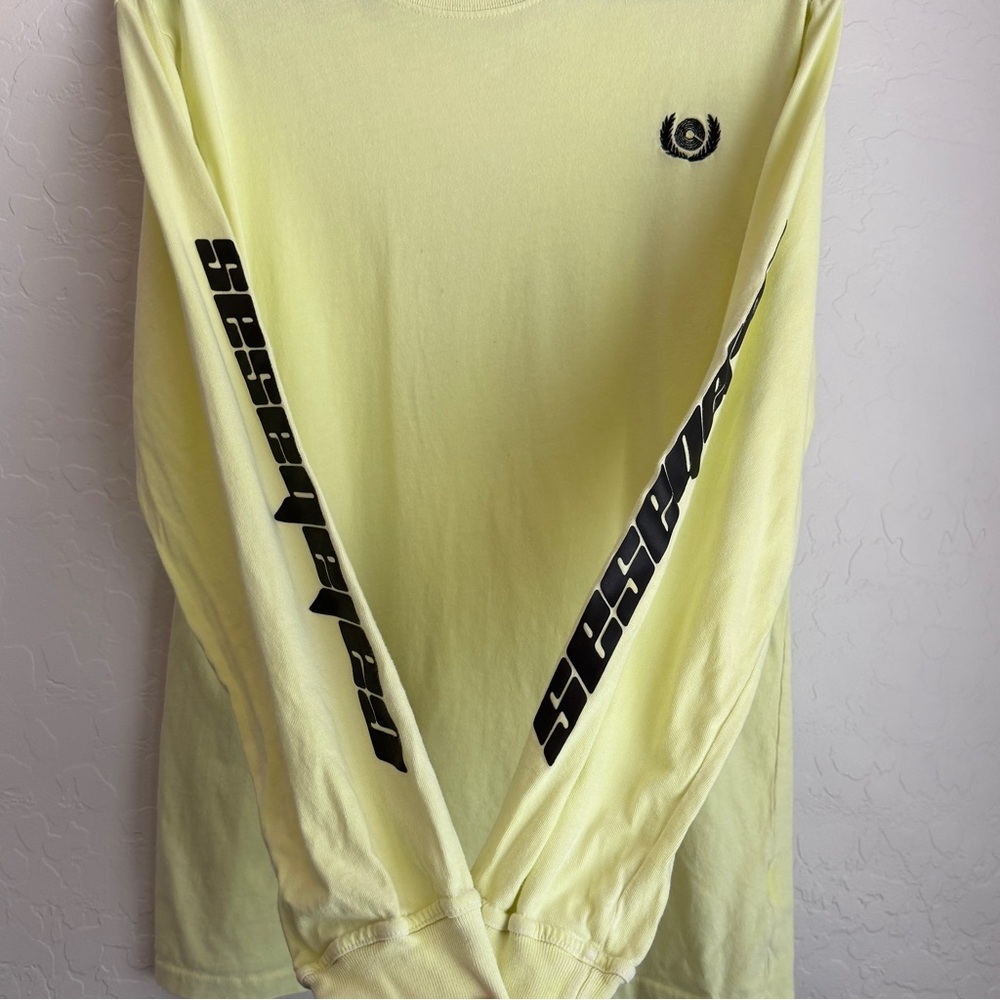 Adidas Yeezy Men's Calabasas Long Sleeve Tee Frozen Yellow Small - Picture 8 of 10